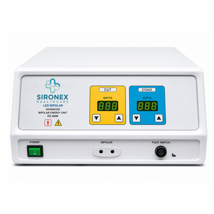 Sironex URO BITUR advanced bipolar saline TURP electrosurgical generator designed for prostate resection, tissue coagulation, and precision urology procedures. High-performance surgical energy platform with saline bipolar technology for hospitals, urology centers, operating rooms, medical colleges, and advanced endoscopic surgery applications.