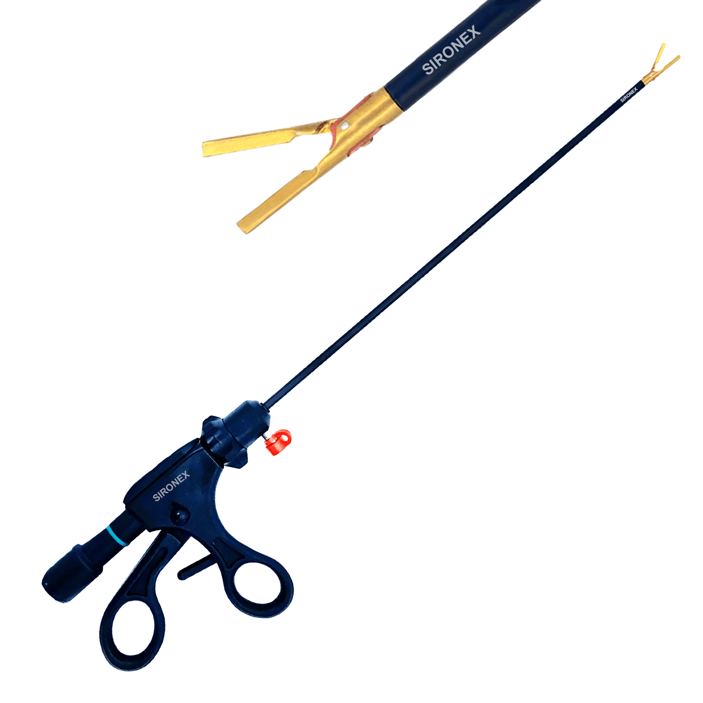 surgical instrument with gold curved jaw for precision
reusable device for minimally invasive procedures
stainless steel laparoscopic tool with ergonomic handle
high accuracy bipolar energy instrument for surgery
autoclavable forceps for vessel management
advanced surgical tool for coagulation and dissection
professional laparoscopic equipment for operating room
precision medical device with curved jaw design