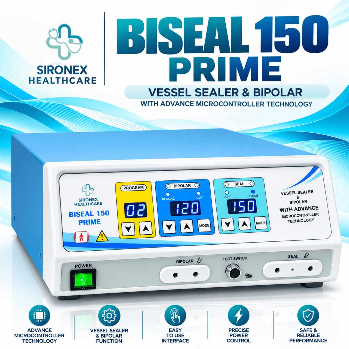 Biseal Prime 150W Electrosurgical Generator
