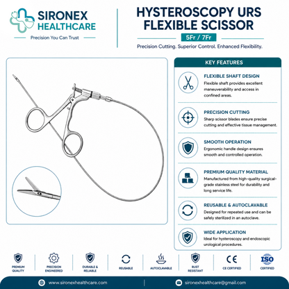 Hysteroscopy URS Flexible Scissor 5Fr & 7Fr Reusable Surgical Instrument