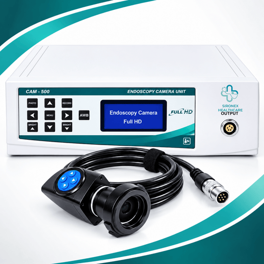 SIRONEX ENCAM 500 1080P Full HD endoscopy camera system with camera head

Technical Specification Image

ENCAM 500 Full HD endoscopy camera technical specifications

Feature Image

ENCAM 500 1080P endoscopy camera performance features with video recording and camera head controls

Camera Head

ENCAM 500 endoscopy camera head with control buttons and 3m camera cable

Endoscopy Camera System

ENCAM 500 Full HD endoscopy camera unit with 1080P imaging and digital zoom