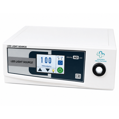Main Product Image
SIRONEX HD-LED 180W Medical Endoscopy Light Source
Front Product Image
SIRONEX HD-LED Light Source with Touchscreen Intensity Control
Control Panel
SIRONEX HD-LED Medical Light Source Capacitive Touchscreen Control Panel
Technical Specification Image
SIRONEX HD-LED Light Source Technical Specifications
LED Detail
SIRONEX High Power 120W LED Chip Medical Light Source
Laparoscopy Application Image
SIRONEX HD-LED Light Source for Laparoscopic Endoscopy
Rear / Connection Image
SIRONEX HD-LED 