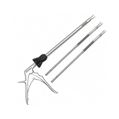 Sironex laparoscopic clip applicator 3 in 1 long jaw reusable surgical instrument compatible with LT200 LT300 and LT400 clips. Stainless steel autoclavable medical device designed for precise ligating clip application and secure vessel ligation during minimally invasive laparoscopic procedures.