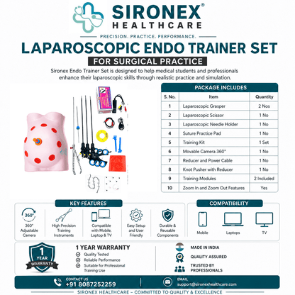 Laparoscopic Endo Trainer Simulator Set Practice Kit