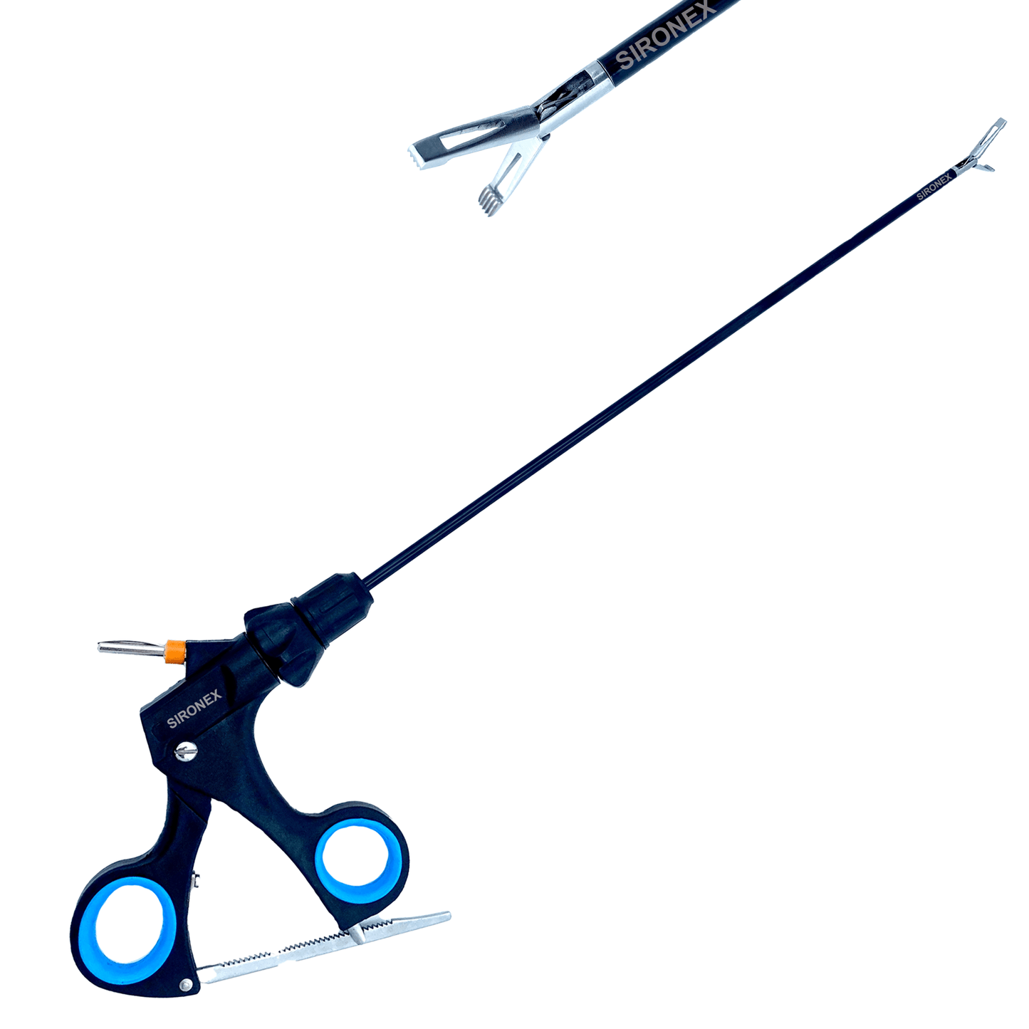 Sironex laparoscopic Allis grasper 5mm reusable surgical forceps designed for minimally invasive surgery, precision tissue grasping, controlled handling, and professional laparoscopic procedures. Stainless steel autoclavable medical instrument with ergonomic grip and secure Allis jaw for operating room use by surgeons and healthcare professionals.