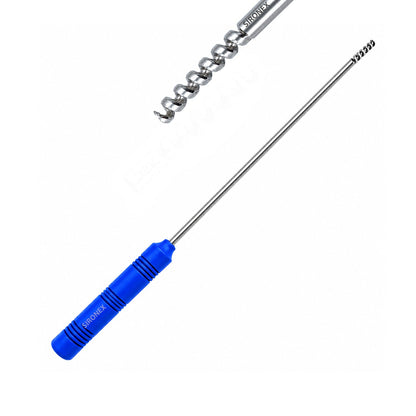 Sironex laparoscopic myoma screw 5mm reusable surgical instrument designed for secure fibroid traction, tissue manipulation, and controlled handling during minimally invasive gynecological procedures. Stainless steel autoclavable medical device with threaded fixation tip for surgeons, hospitals, medical colleges, and laparoscopic training applications.