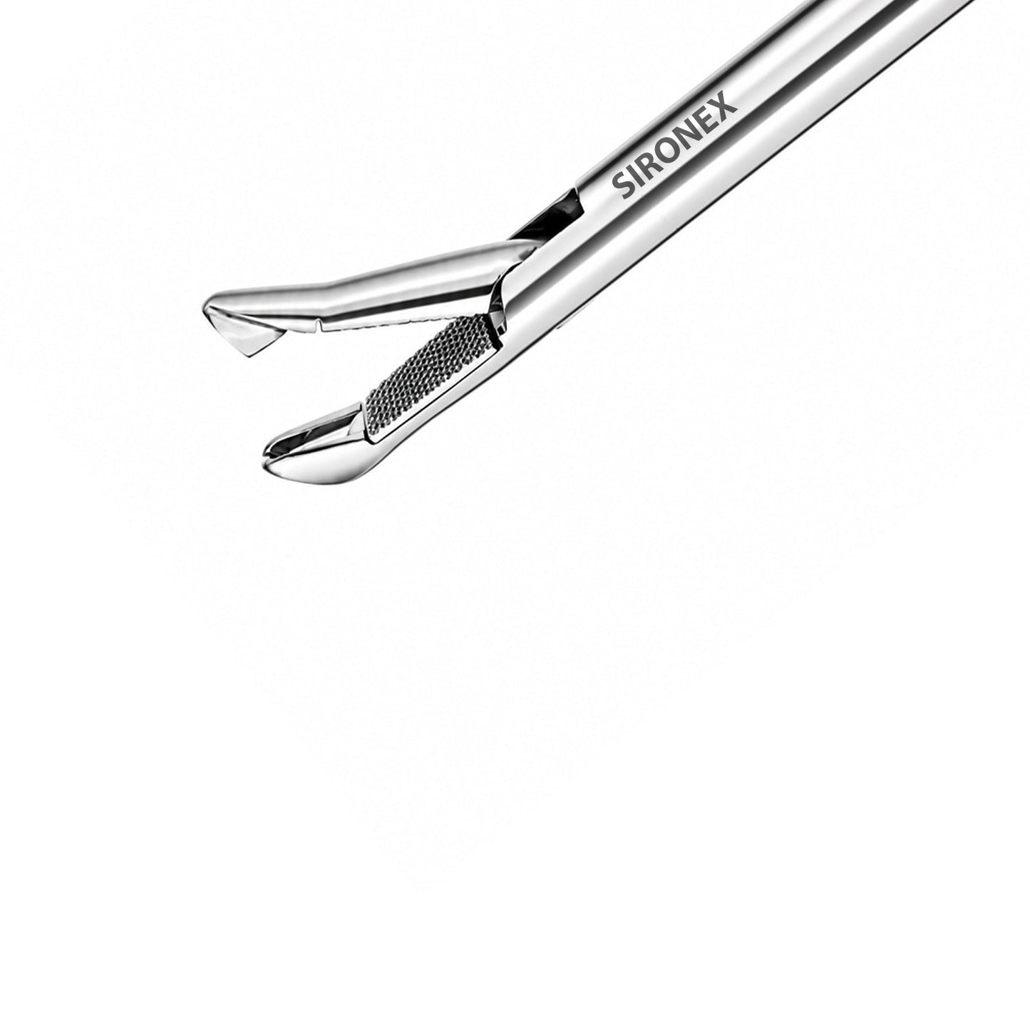 Laparoscopic Needle Holder 5mm 1x2 Tooth Curved Jaw Reusable