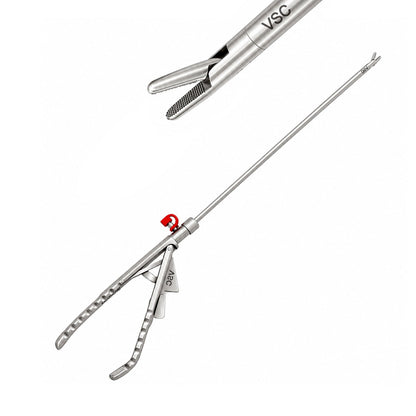 Sironex laparoscopic needle holder 5mm titanium straight jaw reusable surgical instrument designed for precise needle control, intracorporeal suturing, and laparoscopic knot tying. Lightweight titanium autoclavable medical device with straight jaws for enhanced needle alignment in hospitals, surgical centers, medical colleges, and laparoscopic training applications.