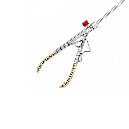 Laparoscopic Needle Holder Driver Curved 5mm Golden Reusable