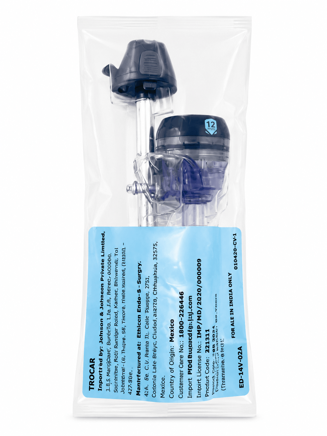 Laparoscopic Optical Trocar 12mm Disposable Bladeless