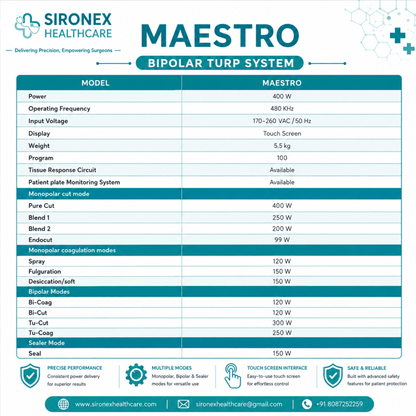 MAESTRO 400W Bipolar TURP & Electrosurgical System