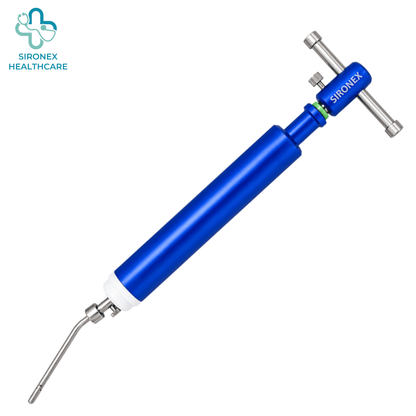 Sironex Healthcare Gynecologic Sukhadia Type Uterine Manipulator with blue handle and elongated metal shaft for gynecological and laparoscopic surgical procedures.